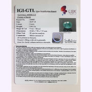 3.65/CT Natural Emerald Stone with Govt. Lab Certificate (12210)